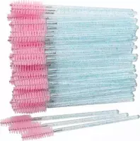 Akyol | Wimper Borstel - Roze| 25 Stuks | herbruikbare borstels -wenkbrauwborstel roze-wenkbrauw borstel- wimperborstel roze-herbruikbare wenkbrauw borstel