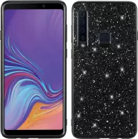 Samsung Galaxy A9 (2018) Hoesje - Mobigear - Glitter Serie - TPU Backcover - Zwart - Hoesje Geschikt Voor Samsung Galaxy A9 (2018)
