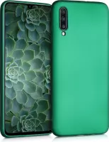 kwmobile telefoonhoesje voor Samsung Galaxy A70 - Hoesje voor smartphone - Back cover in metallic donkergroen