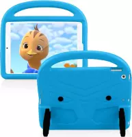 iPad 2021/2020 hoes Kinderen - 10.2 inch - Kids proof back cover - Draagbare tablet kinderhoes met handvat – Blauw