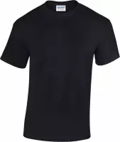 Gildan Heavy Cotton T-shirt 180 GSM, Kleur Zwart, Maat L (6 Stuks)