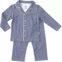 Little Label Pyjama Jongens - Maat 146-152 - Blauw, Wit - Zachte BIO Katoen