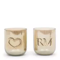 RM Love Votive Box gold 2 pieces