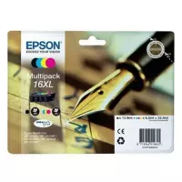 Originele inktcartridge (4 stuks) Epson T16XL Zwart Cyaan Magenta Geel