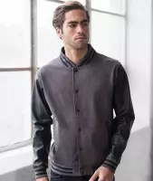Letterman jacket, Kleur Charcoal / Jet Black, Maat M