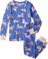 Hatley 2delige Meisjes Pyjama Sweet Fawns Baja Blue