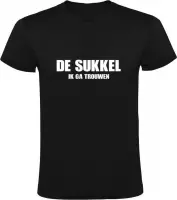 De Sukkel - Ik ga trouwen | Heren T-shirt | Zwart | Vrijgezellenfeest | Bruid | Bruidegom | Echtgenoot | Echtgenote | Huwelijk | Afscheid | Grappig | Cadeau