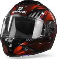 Shark Spartan GT Replikan KUR Zwart Chrome Rood XL