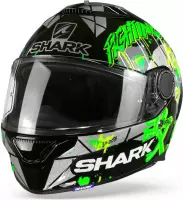 Shark Spartan 1.2 Lorenzo Catalunya Gp Zwart Groen Glitter Kgx Integraalhelm - Motorhelm - Maat XL