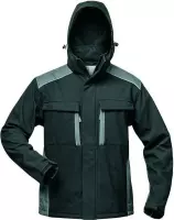 elysee Softshell herenjas met afneembare capuchon zwart/grijs maat M