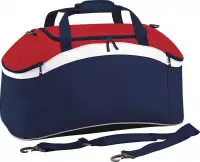 BagBase Teamkleding Sport Holdall / Duffeltas (54 liter) (Franse marine / Klassiek rood / Wit)