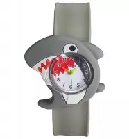 Akyol - Haai horloge - Slap on horloge - Dieren horloge - Vis horloge - Cadeau voor peuters en kinderen jongens en meisjes - 20 cm