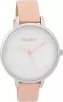 OOZOO Timepieces  Roze/Wit horloge  (40 mm) - Roze