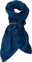 LOT83 | Bo | Lange knitted Gebreide Sjaal | Donkerblauw