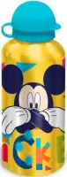 schoolbeker Mickey 500 ml aluminium geel