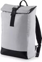 Reflective roll-top backpack, Silver Reflective
