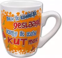 feestmok Geslaagd 325 ml 12 x 10 cm keramiek wit