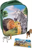 Mojo Accessoires Junior 3D Rugzak Wildlife met speelmat + 3 figuren - 387725