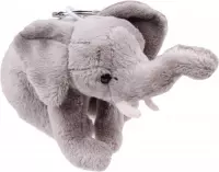 sleutelhanger olifant 12 cm pluche grijs