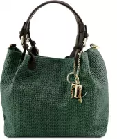 TL KeyLuck - Gewoven print leren shopper bag (TL141573)