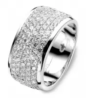 Velini jewels -R6804W-58 -Ring -925 Zilver gerodineerd -Cubic Zirkonia