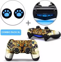 Luipaard Combo Pack XL - PS4 Controller Skins PlayStation Stickers + Thumb Grips + Lightbar Skin Sticker