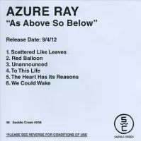 Azure Ray - As Above So Below (CD)
