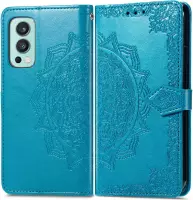 iMoshion Mandala Booktype OnePlus Nord 2 hoesje - Turquoise