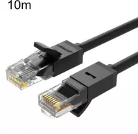 By Qubix internetkabel - 10m UGREEN CAT6 Rond Ethernet netwerk kabel (1000Mbps) - Zwart - RJ45 - UTP kabel