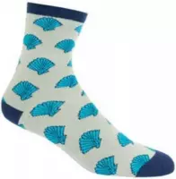 sokken Shell dames katoen grijs/blauw maat 35-41