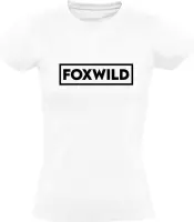 Foxwild Dames t-shirt  | Massa is kassa | ik word er foxwild van | tshirt | Wit