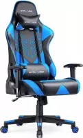 Bobby's Design Gamingstoel - Game Stoelen - Bureaustoel - Voor Volwassenen - Ergonomisch - Gaming Chair - Zwart - Blauw