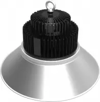 LED UFO High Bay 100W - Igna Mania - Magazijnverlichting - Waterdicht IP65 - Helder/Koud Wit 6000K - Mat Zwart - Aluminium