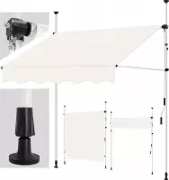 Sens Design Zonneluifel - zonnescherm tuin - zonder boren - beige - 350cm