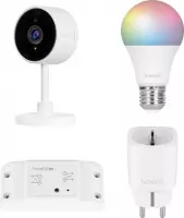 Hombli Starterkit – Smart Lamp Wit & Gekleurd Licht - Slimme Camera – Wifi Schakelaar – Slimme Stekker
