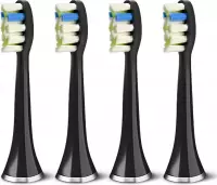 Bintoi® iSonic ProClean - Opzetborstels Elektrische Tandenborstel - 4 Stuks - Geschikt voor Bintoi iSonic D700/D600 - Jaarvoorraad - Zwart
