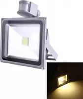 50W IP65 waterdicht PIR Motion Sensor LED Floodlight  1 LED 5000-5500LM rugzak stijl LED-Lamp  AC 110-260V(Warm White)