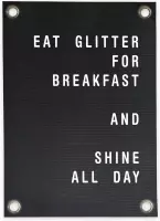Villa Madelief | Tuinposter Letterbord Eat Glitter | 50x70cm | Vinyl | Tuindecoratie