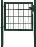 Poort dubbelstaafmat (enkel) 106x130 cm groen
