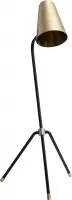 PTMD Trey bronskleurige tafellamp maat in cm: 42 x 42 x 45 - brons en Zwart