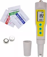 Tool Meister PHM2 - PH Meter - 2 in 1 Watermeter - Thermometer - Backlight LCD - Waterdicht - Inclusief Batterijen
