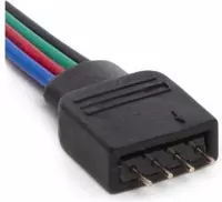 Lagiba Koppelstuk met kabel voor RGBW ledstrip naar controller, male