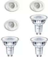 Philips LED inbouwspot - GU10  dimbaar | Wit (set van 3 stuks)