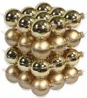 36 glasballen/cap goud combi 57mm | Kerst | Kerstballen