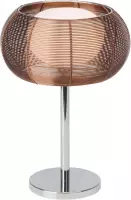 BRILLIANT lamp Relax tafellamp brons / chroom | 1x QT14, G9, 25W, geschikt voor pinvoet lampen niet inbegrepen | Met snoerschakelaar | Geschikt voor LED-lampen