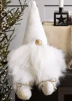 Kerstknuffel Santa Papa Noel - Stof - Wit