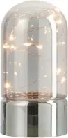 Lamp Led Cilinder Batterijen Metaal/Glas Zilver/Grijs S