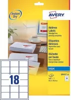 Huismerk Avery J8161-10 Inkjet Printer Etiket 63,5x46,6mm