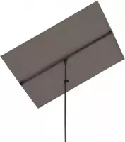 MaxxGarden Schaduwdoek - Parasol - zonnezeil op steel 130x180cm - Antraciet