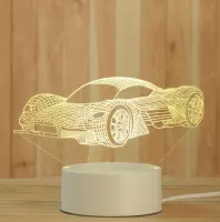 3D Night Lamp - Nachtlampje - Kinderkamer lamp - Car - race auto - auto